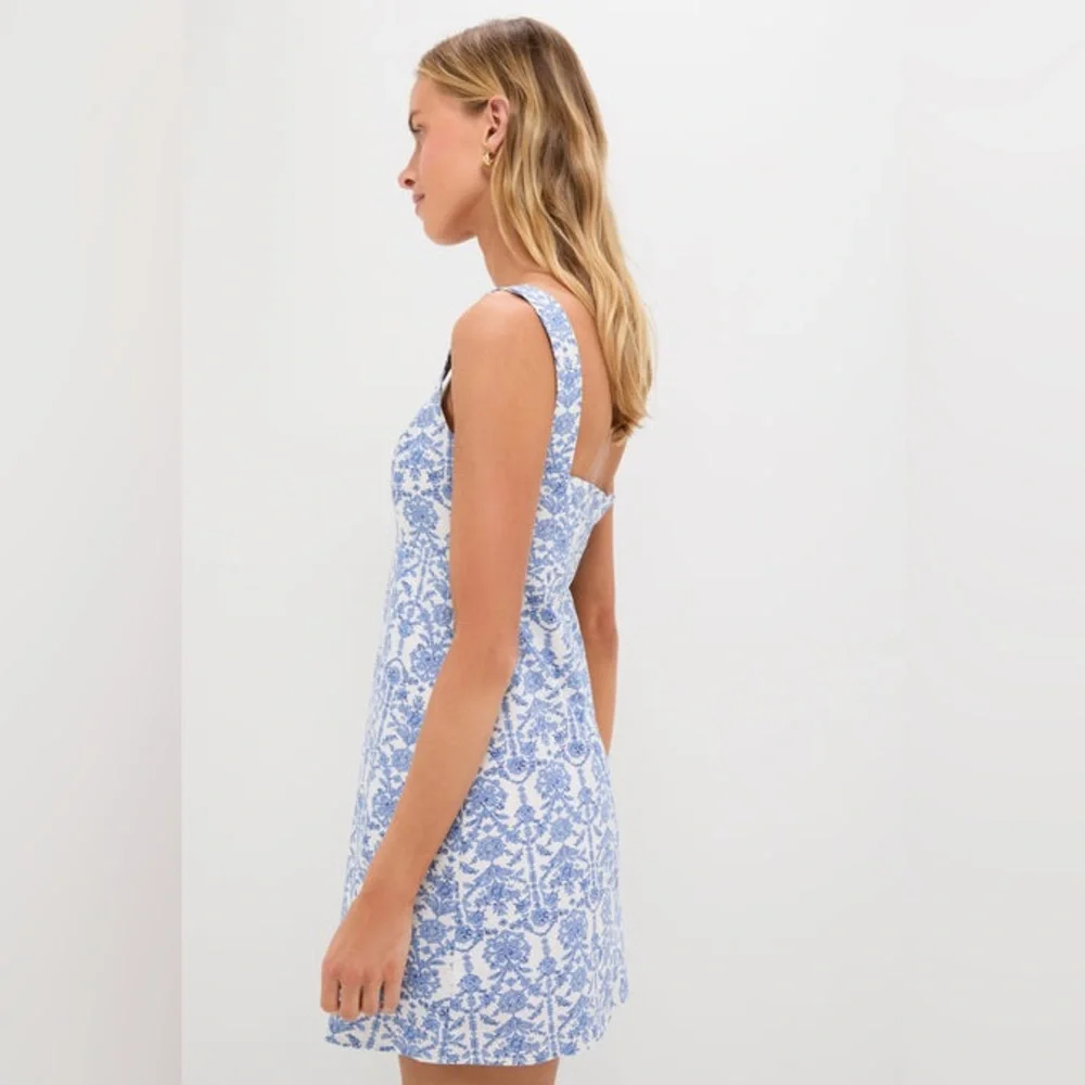 HYACINTH HOUSE
Blue & White Volos Mini Dress - Picture 3 of 12